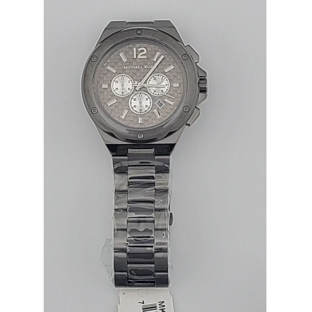 Michael Kors Men's MK9102 Gunmetal Stainless Steel Chronograph Watch New